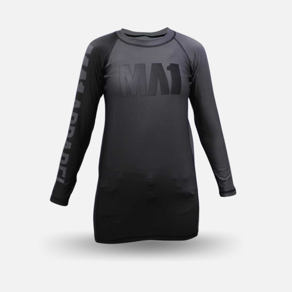 MA1 Kids Long Sleeve Rash Guard - Gradient Grey