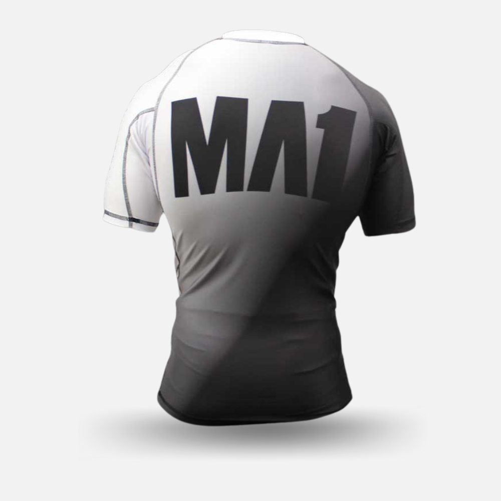 MA1 Short Sleeve Rash Guard - Gradient White