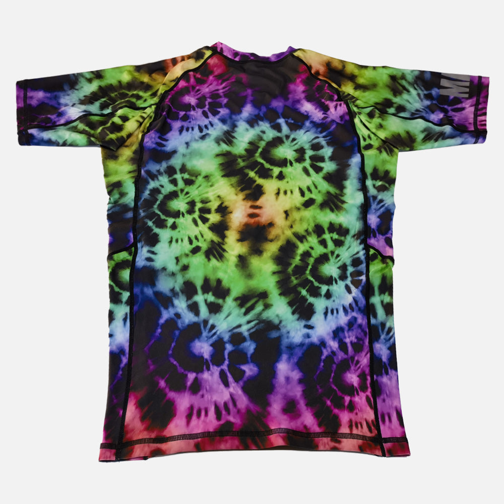 MA1 Tie Dye Black Short Sleeve Rash Guard