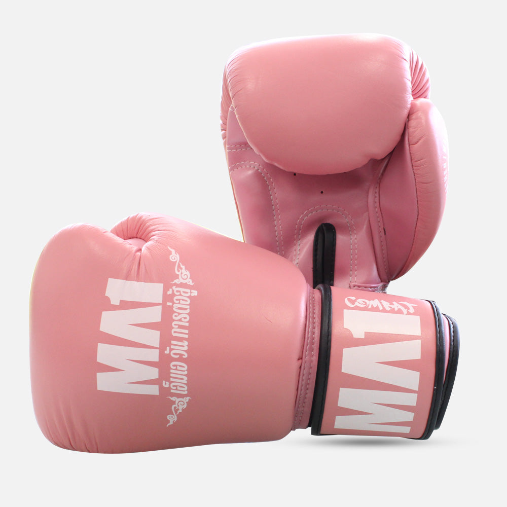 MA1 Thai Made Pink Leather Boxing Gloves