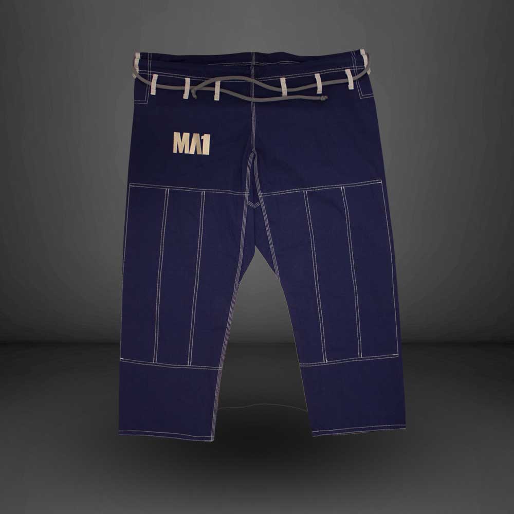 MA1 Premium Comp Gi Pants - Navy, Grey & White