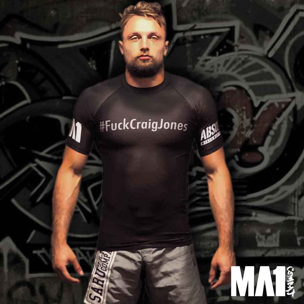 MA1 #FuckCraigJones Short Sleeve Rash Guard - Model: Craig Jones